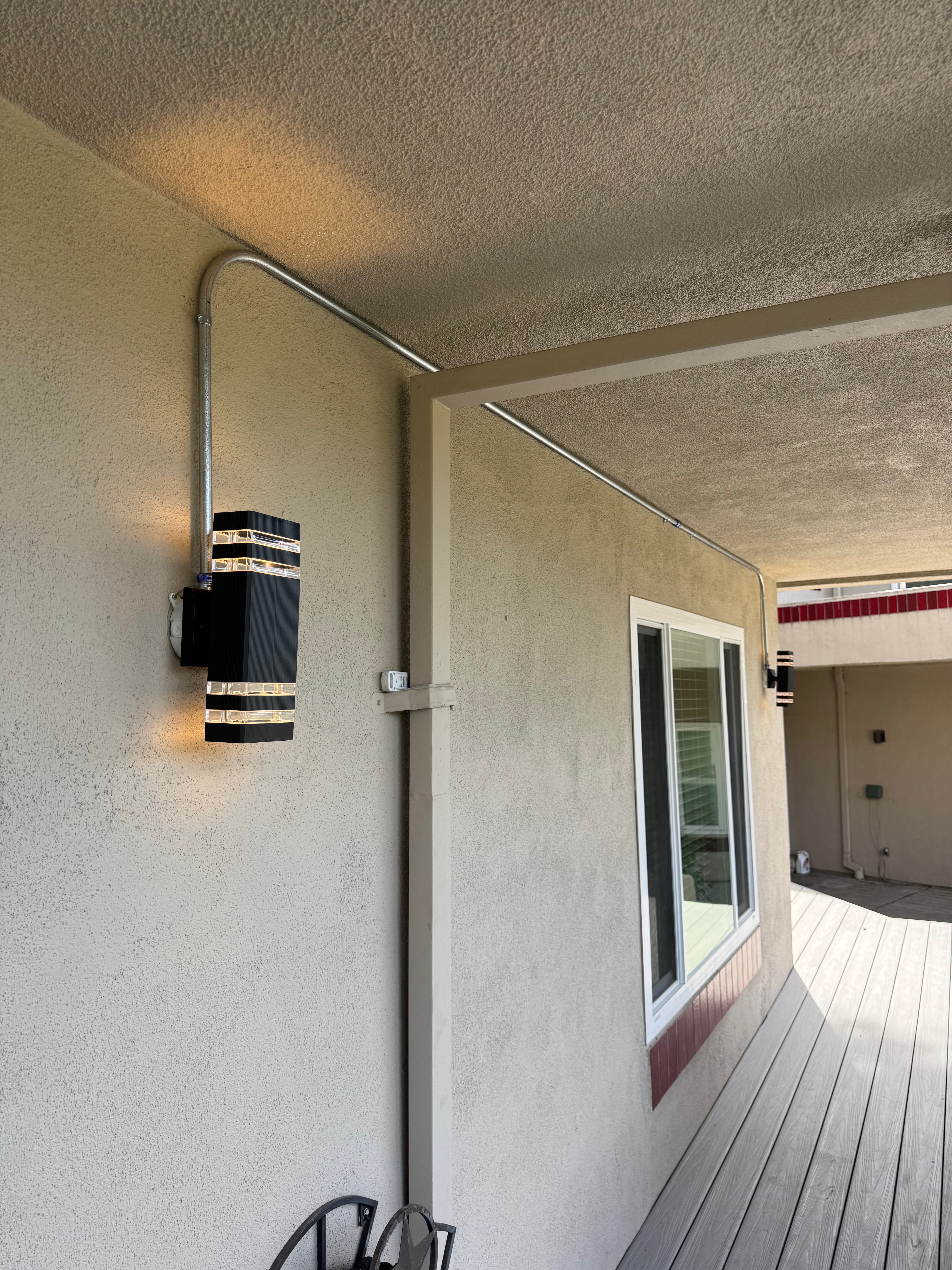 Outdoor Wall Lighting with Conduit